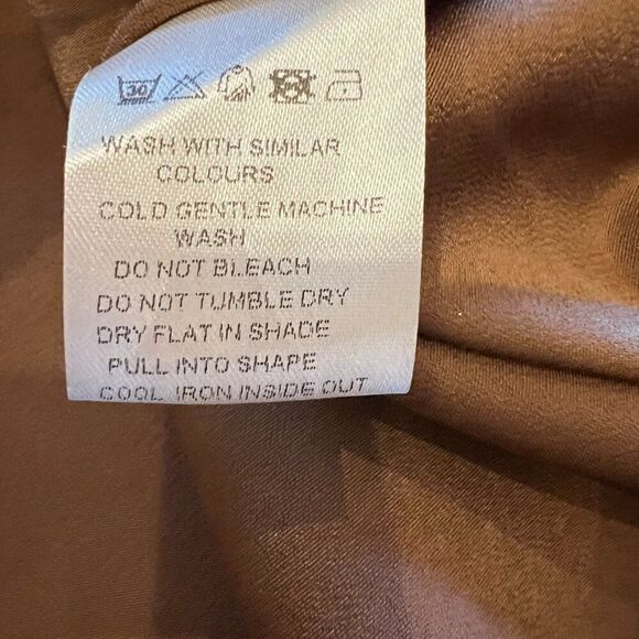 Meshki Ayla Chocolate Satin Cut out Mini Dress Size Small NWT - Picture 9 of 14